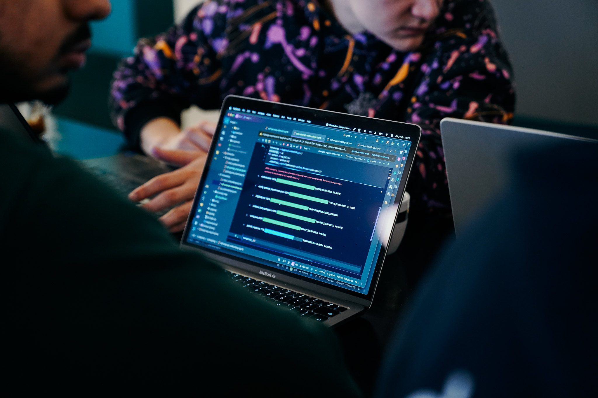 Screen with coding
